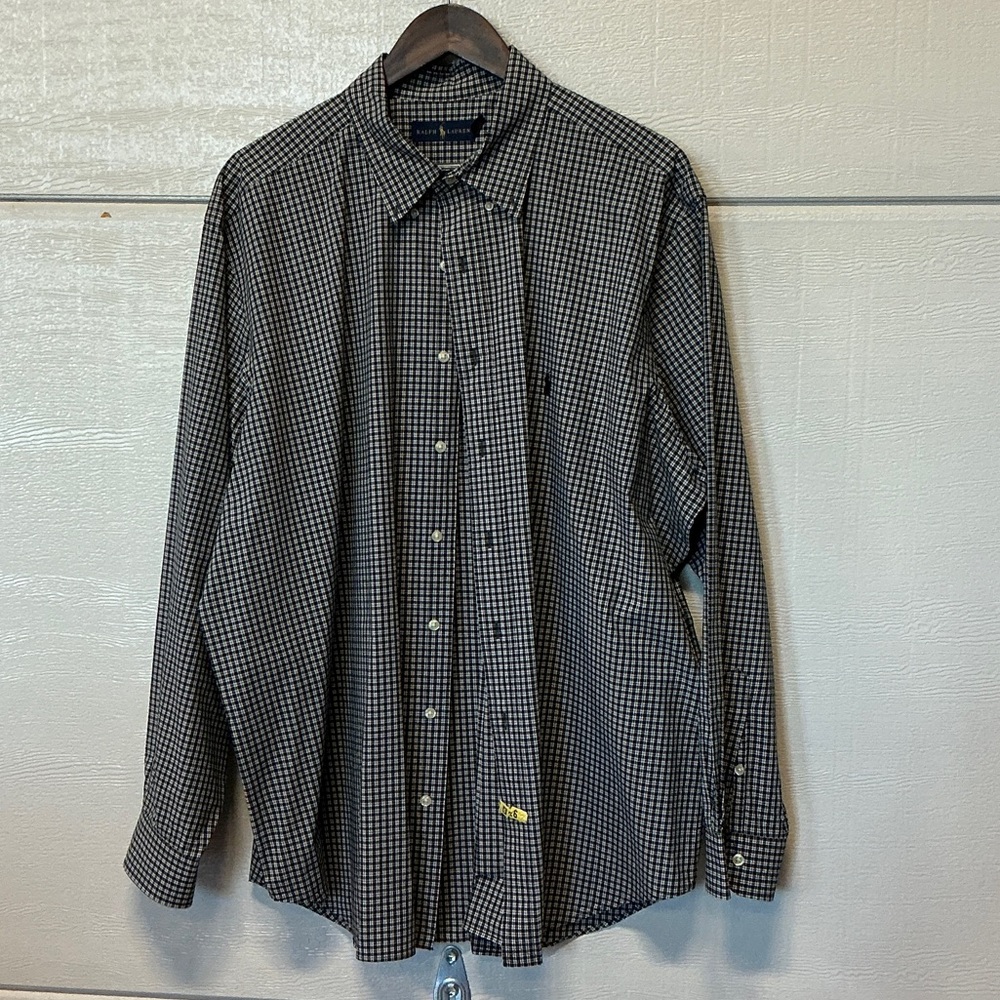 Polo by Ralph Lauren Black and White Micro-Check Dress Shirt